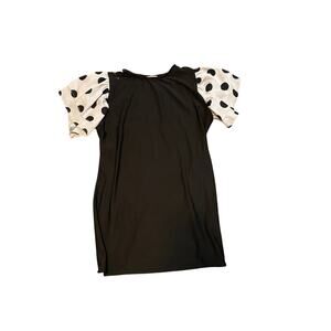 Peasant Sleeve Poofy sleeve polka dot dress black and white Size XL